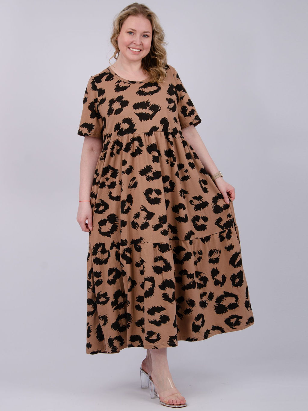 Платье "Диона 7" кофе, трикотаж