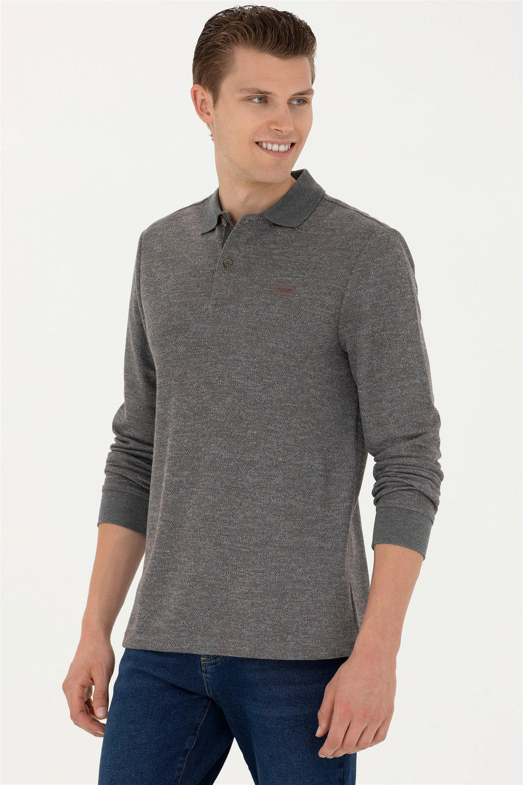 Мужской серый меланжевый свитшот - U.s. polo assn фото 10