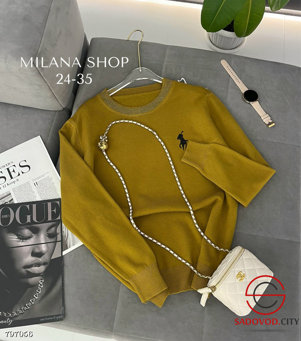 Элегантная кофта с вышивкой и стразами - Bruno фото 7