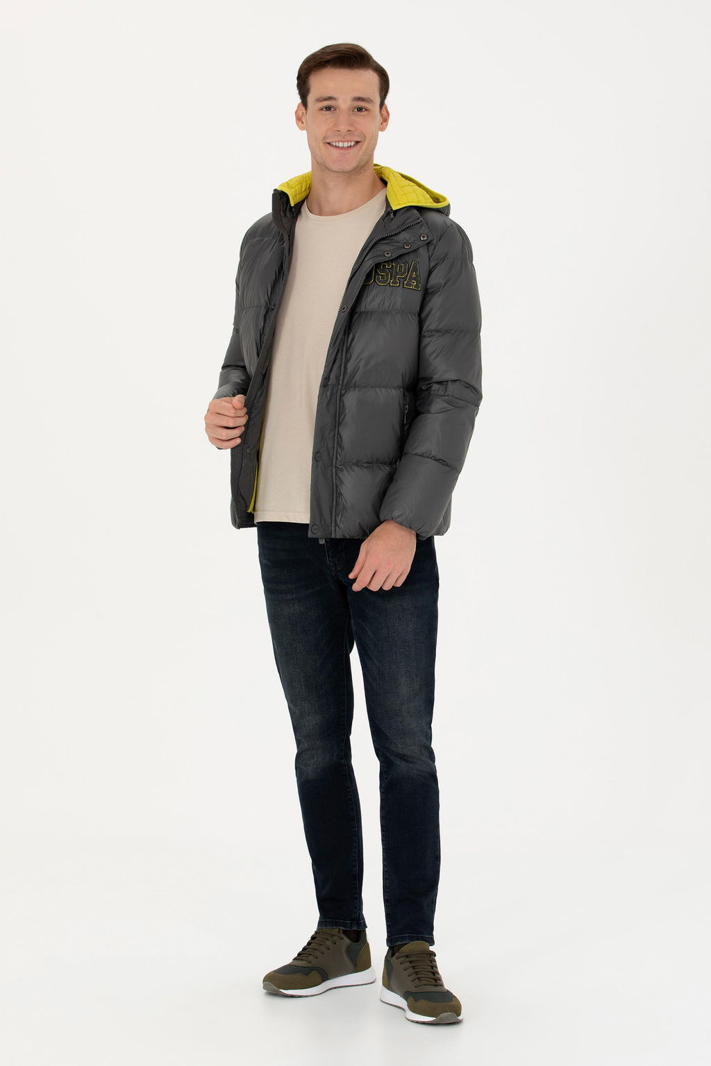 Мужское пальто антрацитового цвета Неожиданная скидка в корзине - U.s. polo assn фото 11