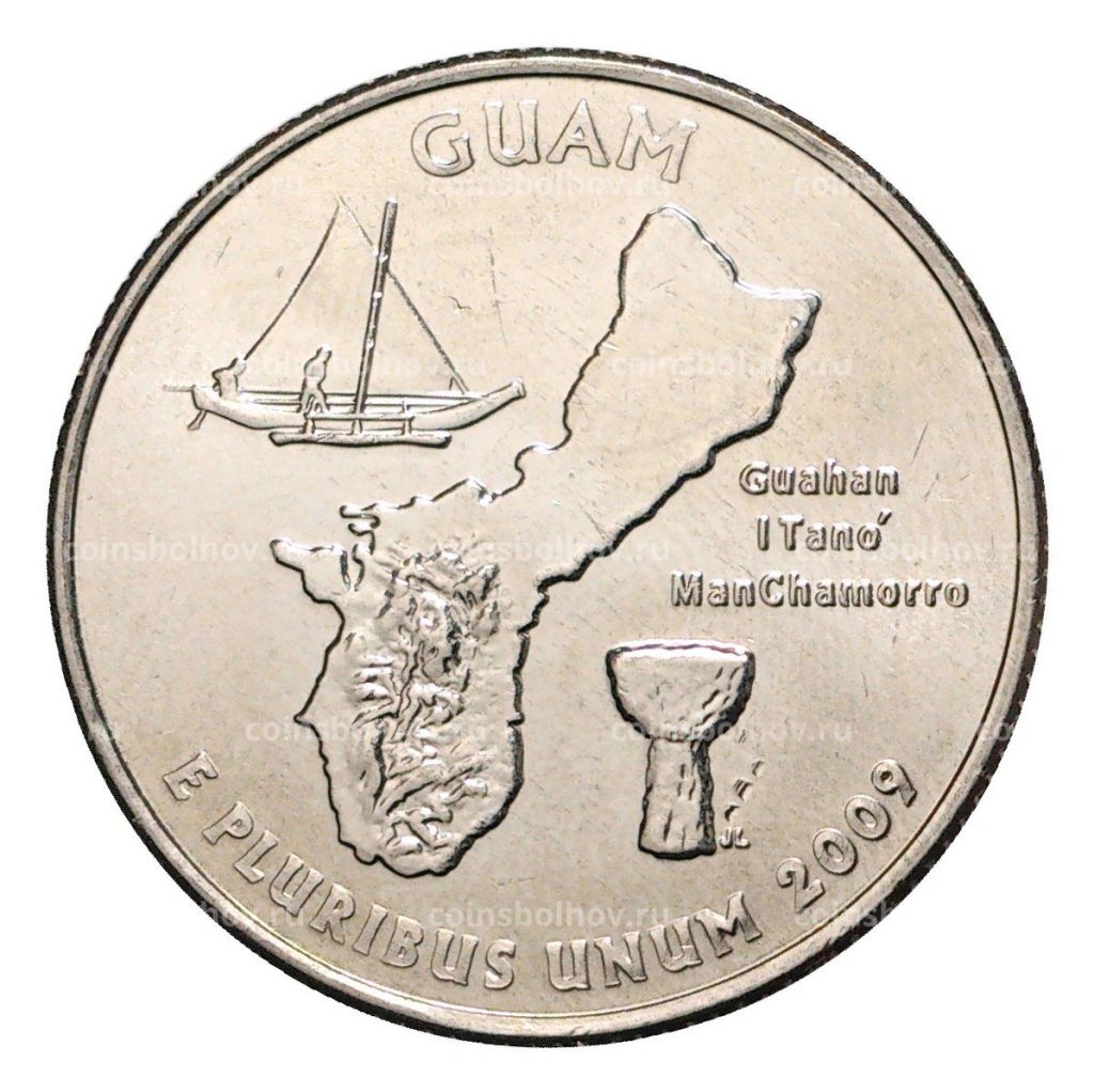 25 центов (1/4 доллара) 2009 года Р США Штаты и территории  Гуам