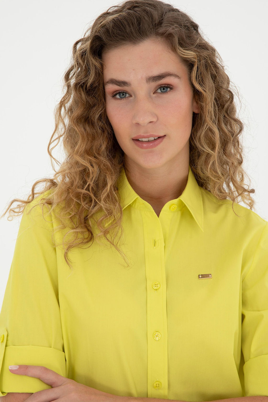 U. S. Polo Assn / Женская рубашка с длинным рукавом фисташкового цвета - U.s. polo assn фото 9