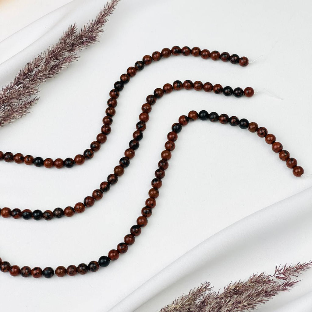 Бусины для украшений из Обсидиана 38 см