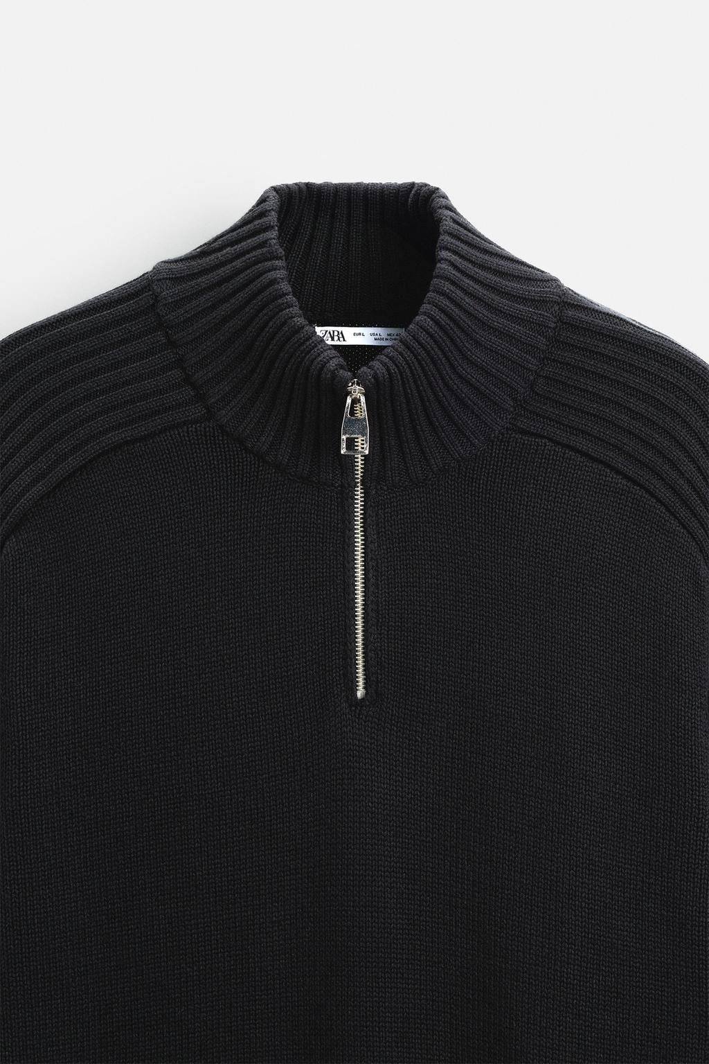 HIGH NECK QUARTER-ZIP SWEATER - Zara фото 9