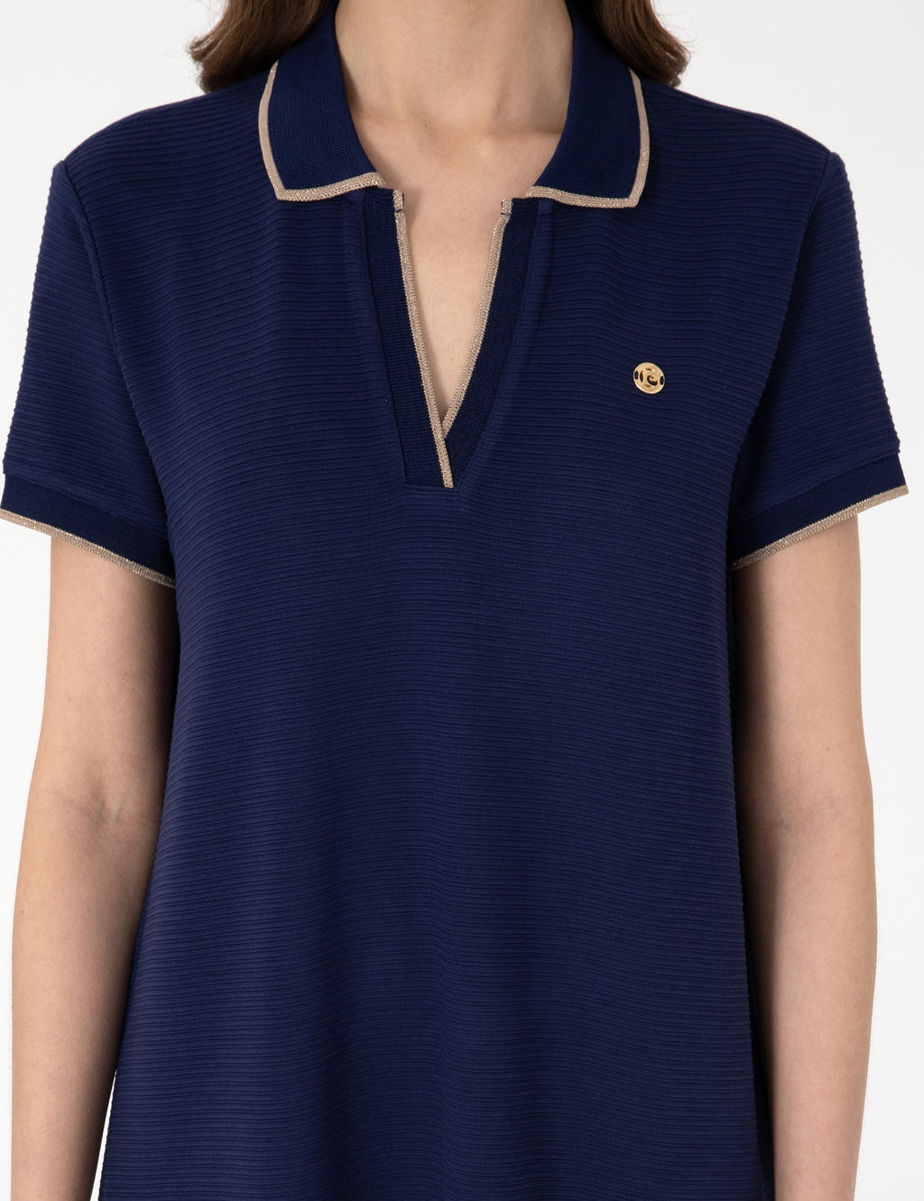 Lacivert Regular Fit Polo Yaka _rme Elbise