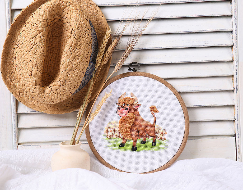 Klart набор для вышивания 8-489 Первый парень на деревне 15.5 х 14.5 см