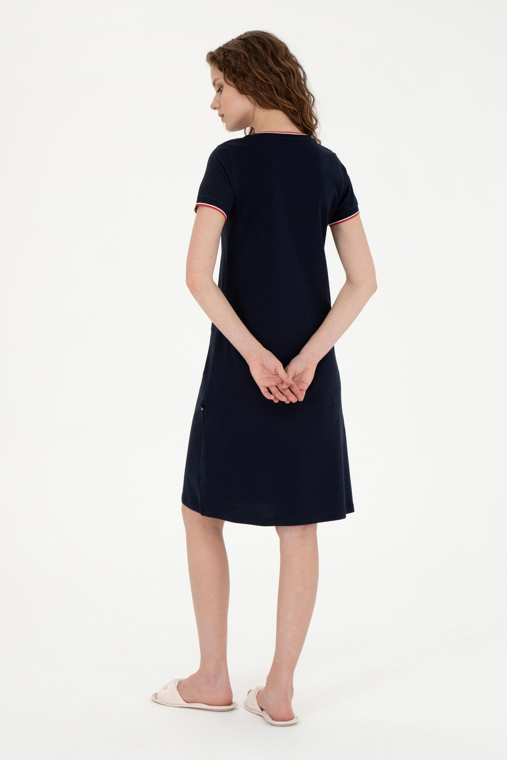 Женская темно-синяя ночная рубашка Неожиданная скидка в корзине - U.s. polo assn фото 12