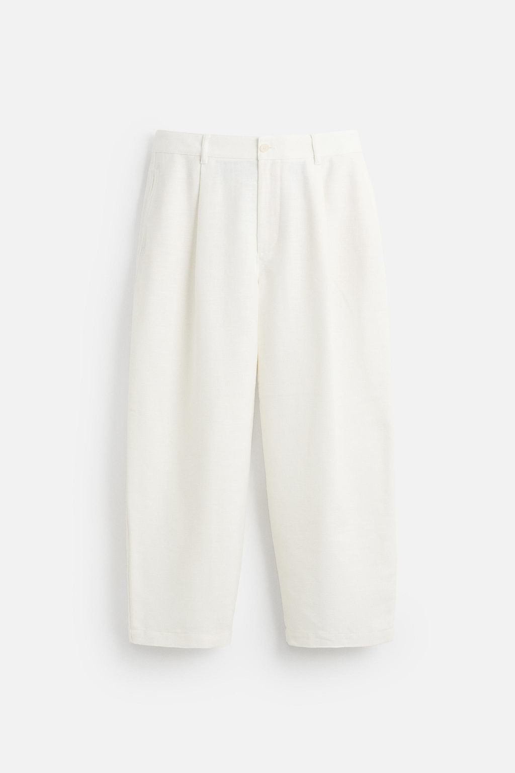 RELAXED FIT PLEATED TROUSERS - Zara фото 7