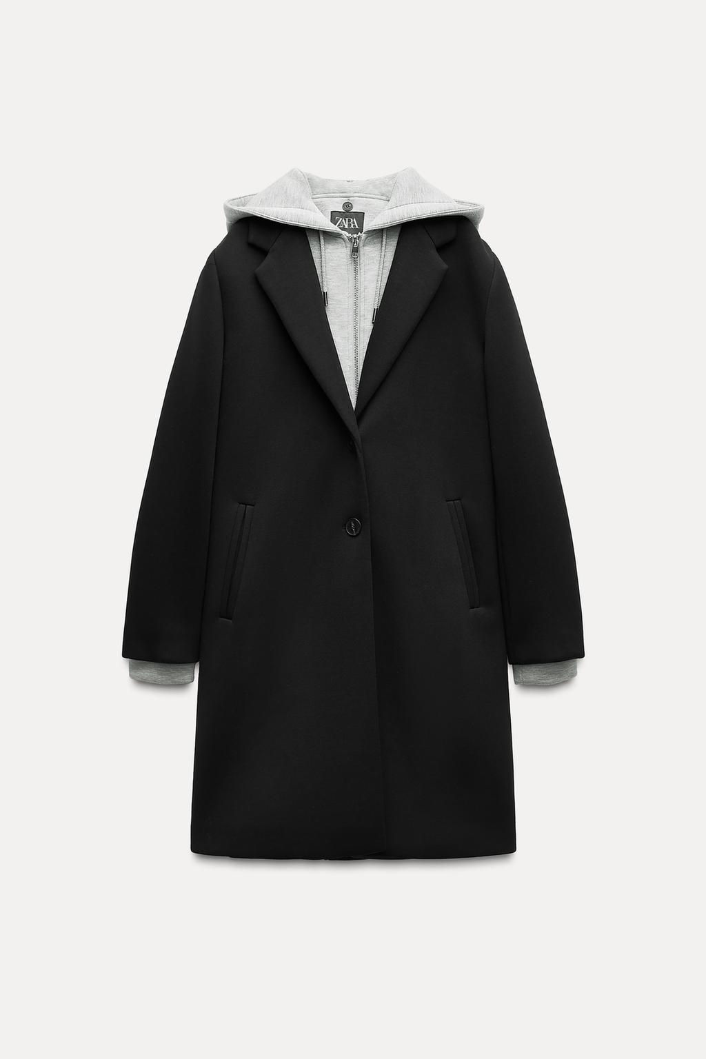CONTRAST COAT WITH DETACHABLE HOOD - Zara фото 3