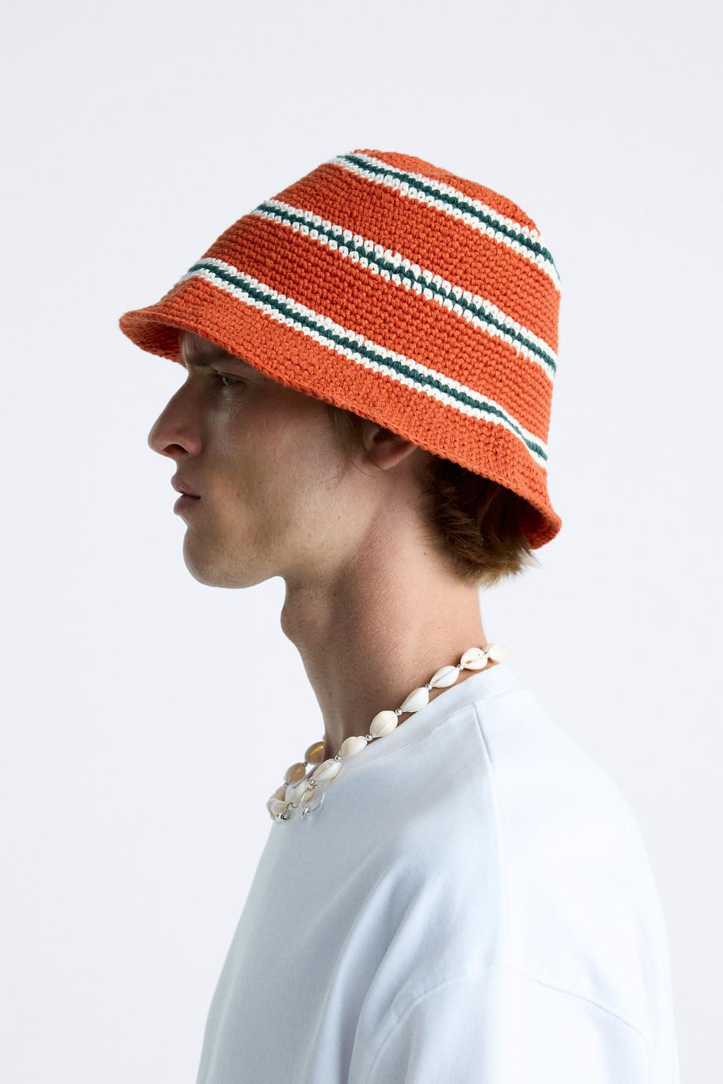 STRIPED CROCHET HAT - Zara фото 2