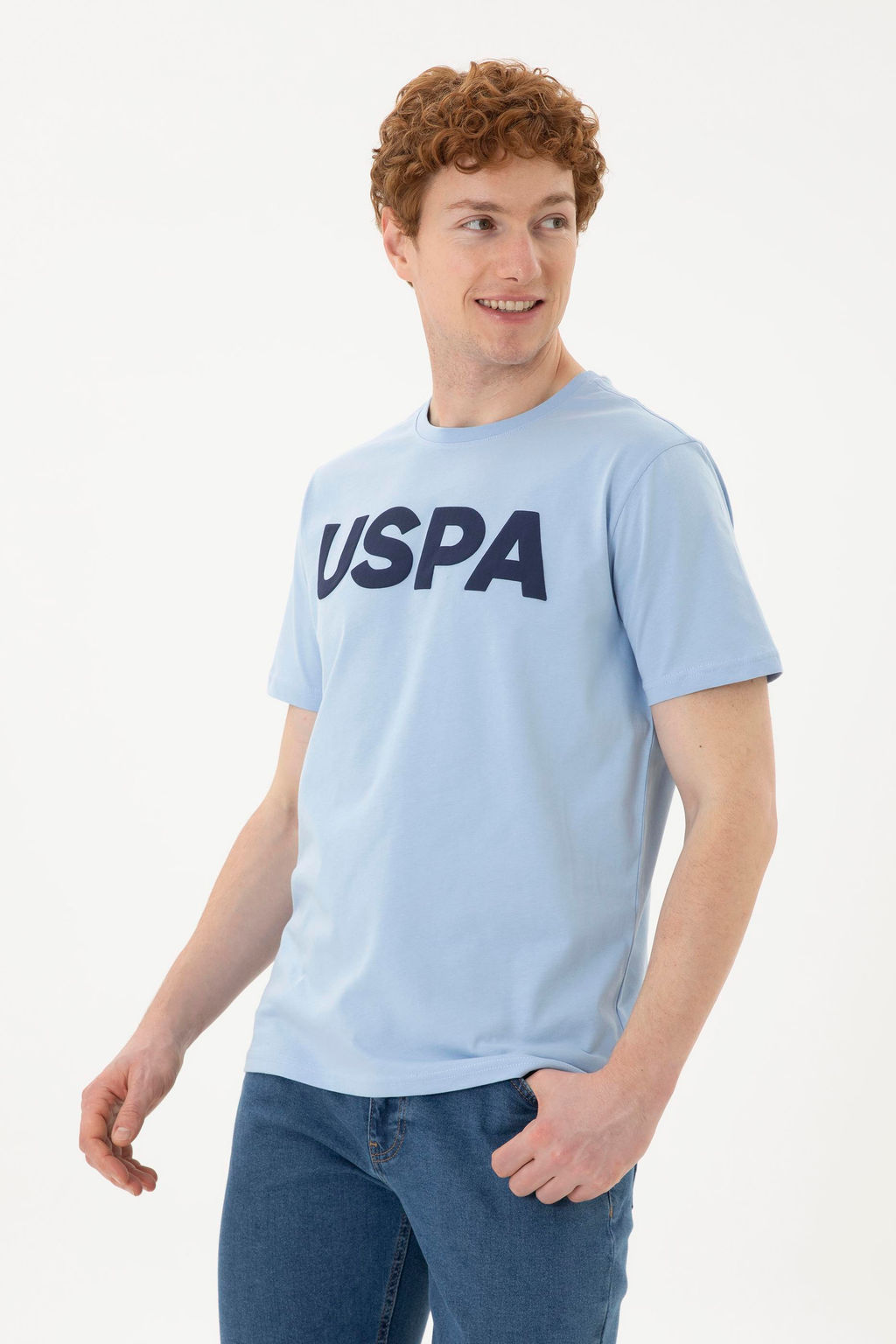 Мужская голубая базовая футболка Неожиданная скидка в корзине - U.s. polo assn фото 3