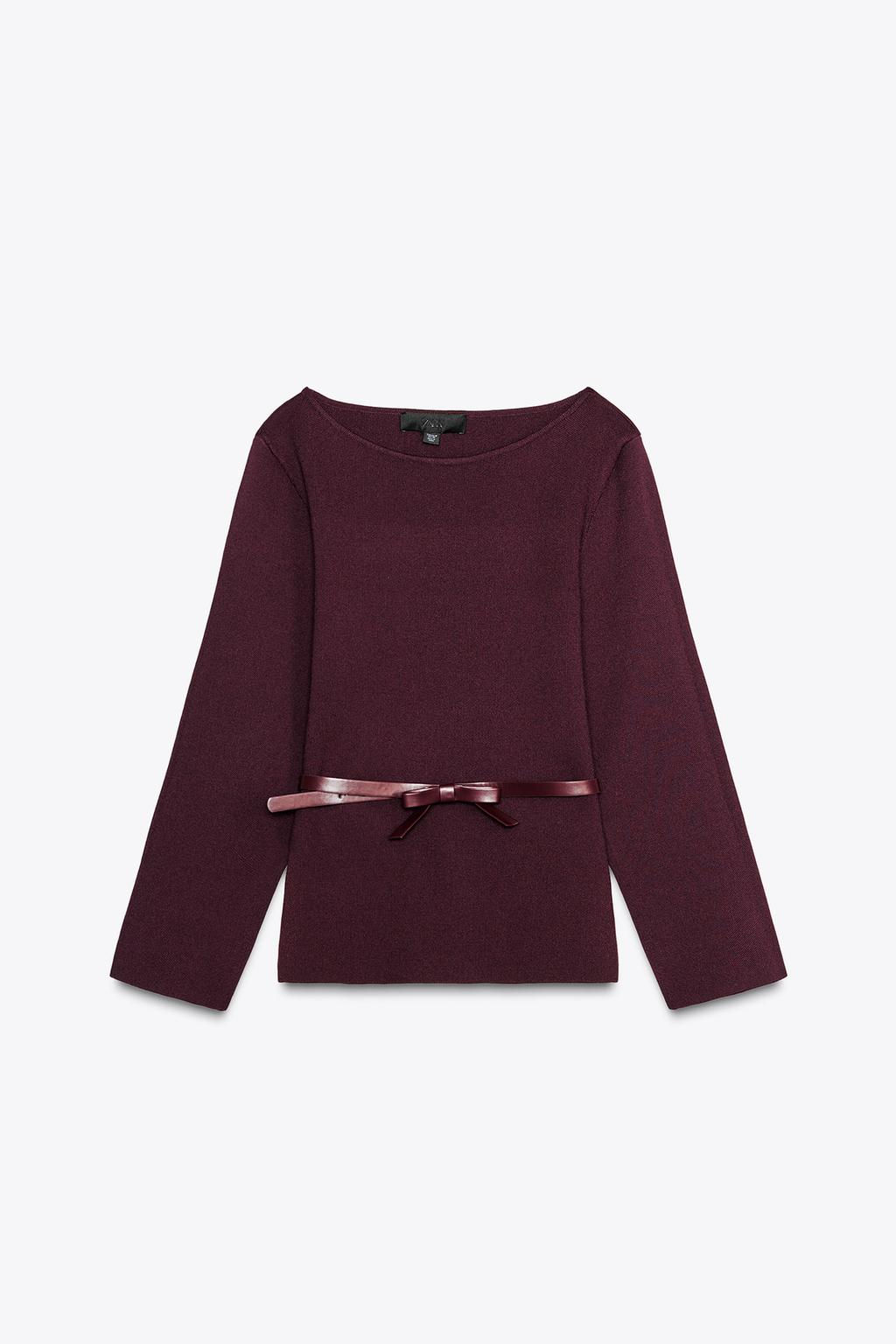 KNIT TOP WITH BELT - Zara фото 5