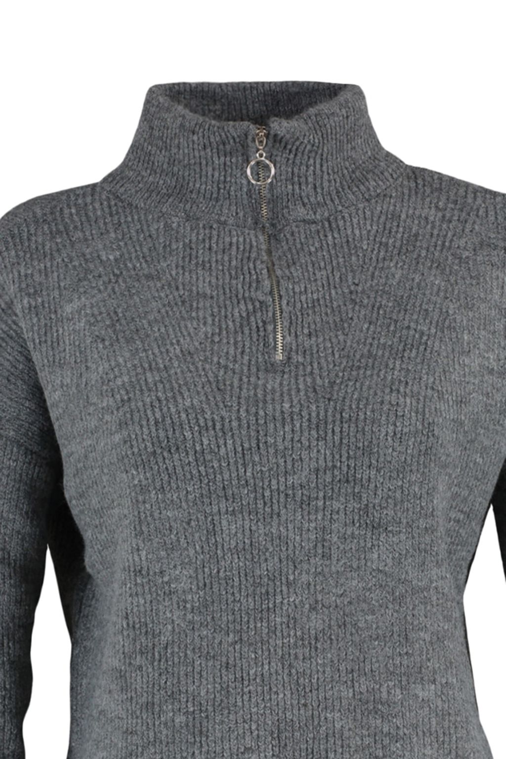 Antrasit Couple Yumusak Dokulu Fermuarl? Triko Kazak TWOAW20XS0009 - Trendyolmilla фото 9