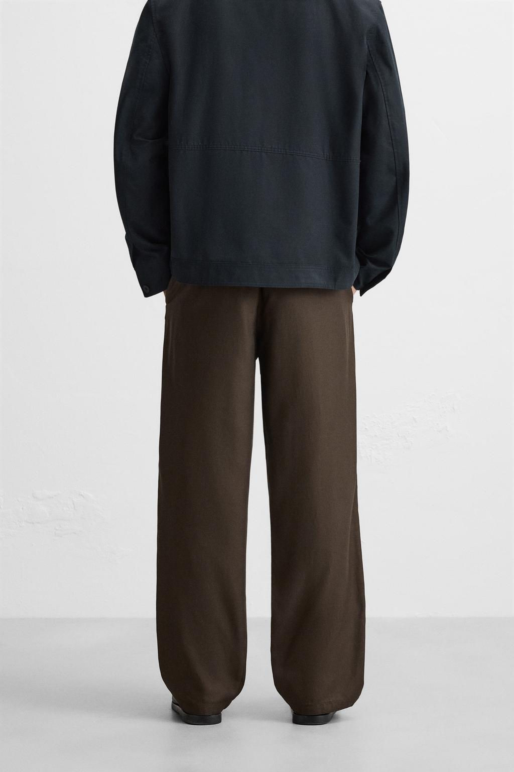 PLEATED JOGGER WAIST TROUSERS - Zara фото 3