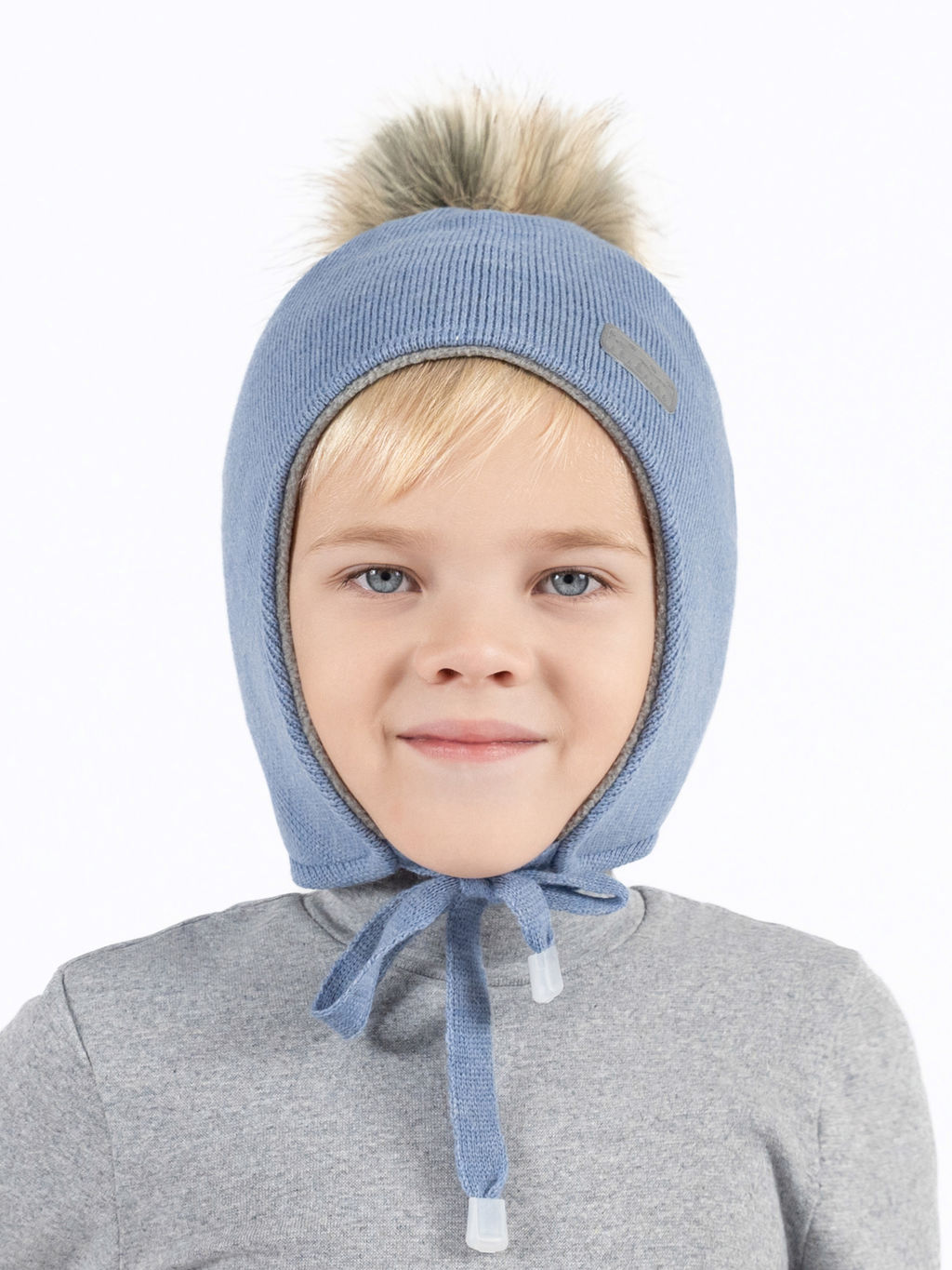 Шапка детская голубая Ш-088 (48)