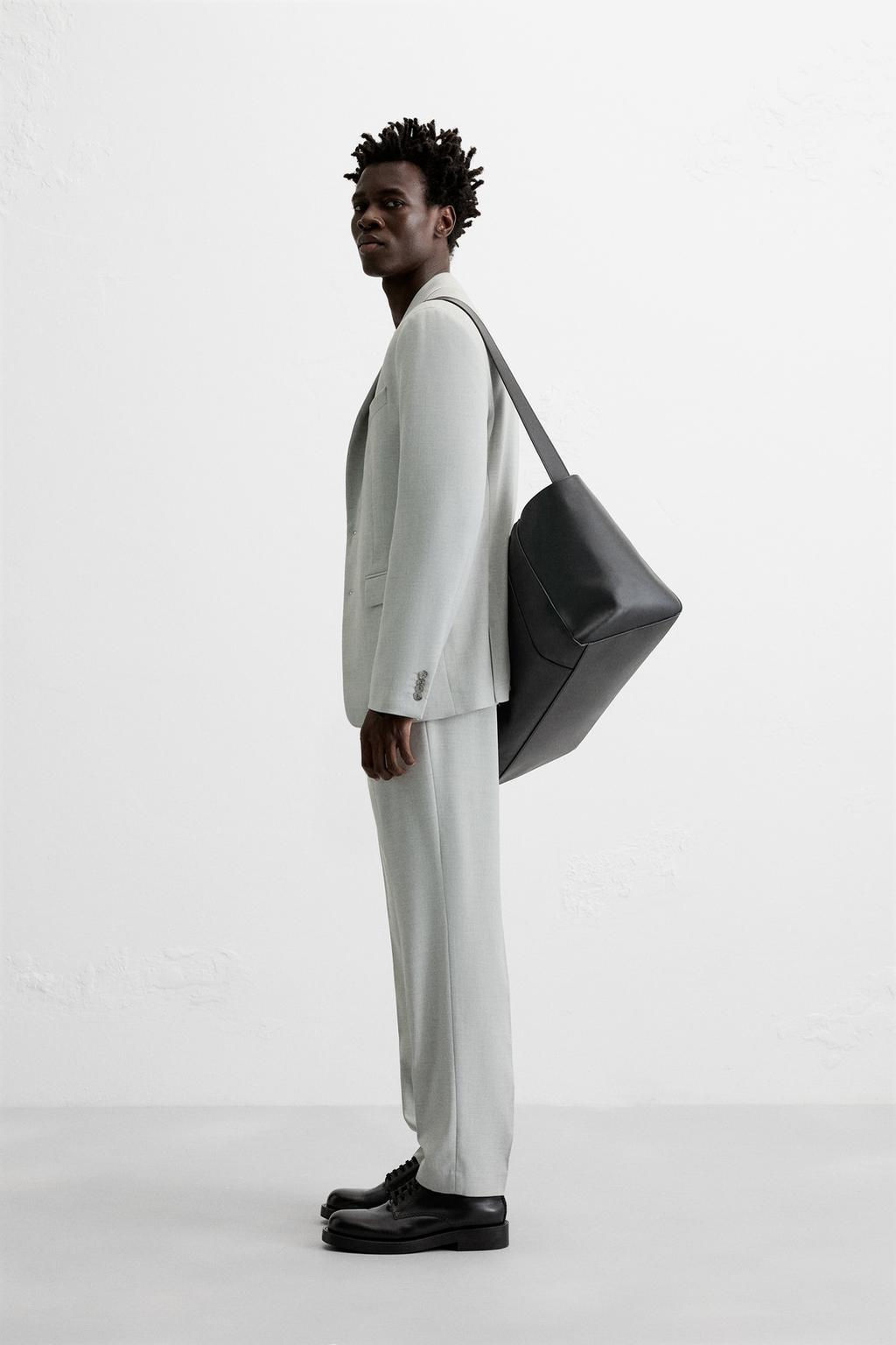 TEXTURED SUIT TROUSERS - Zara фото 4