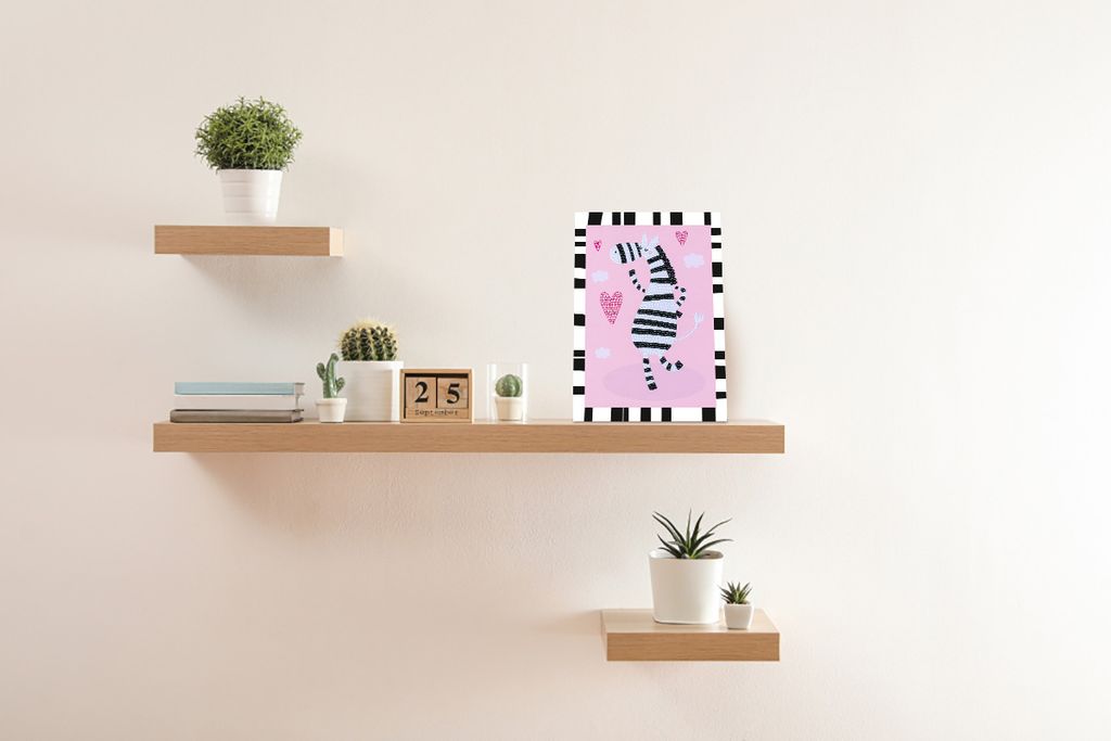 Кристальная (алмазная) мозаика ФРЕЯ ALVS-050 мини-картина Влюбленная зебра 14 х 19.5 см