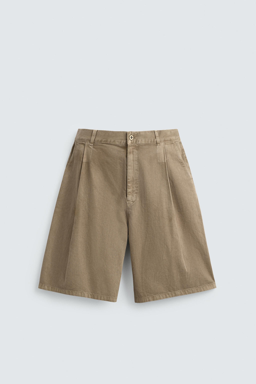 BERMUDA RELAXED FIT  PLIEGUES / Beige