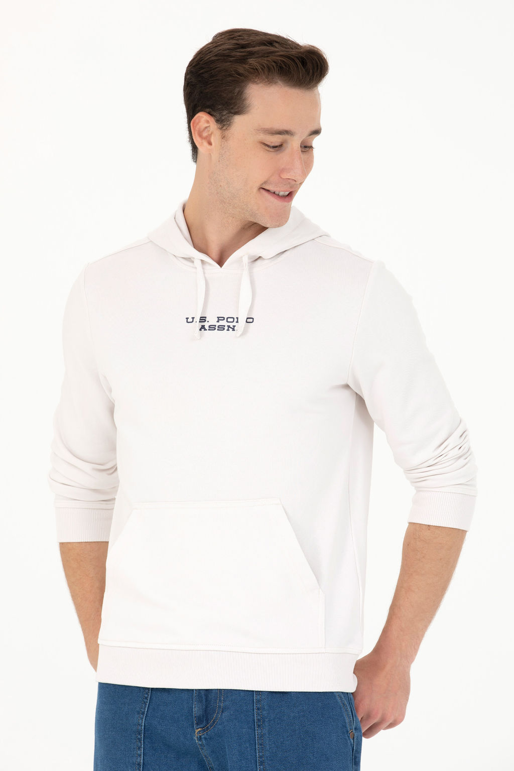 U. S. Polo Assn Мужская толстовка с капюшоном и камнем - U.s. polo assn фото 3