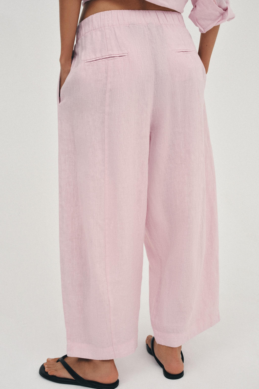 PANTAL?N BARREL LINO ZW COLLECTION / Malva claro - Zara фото 3