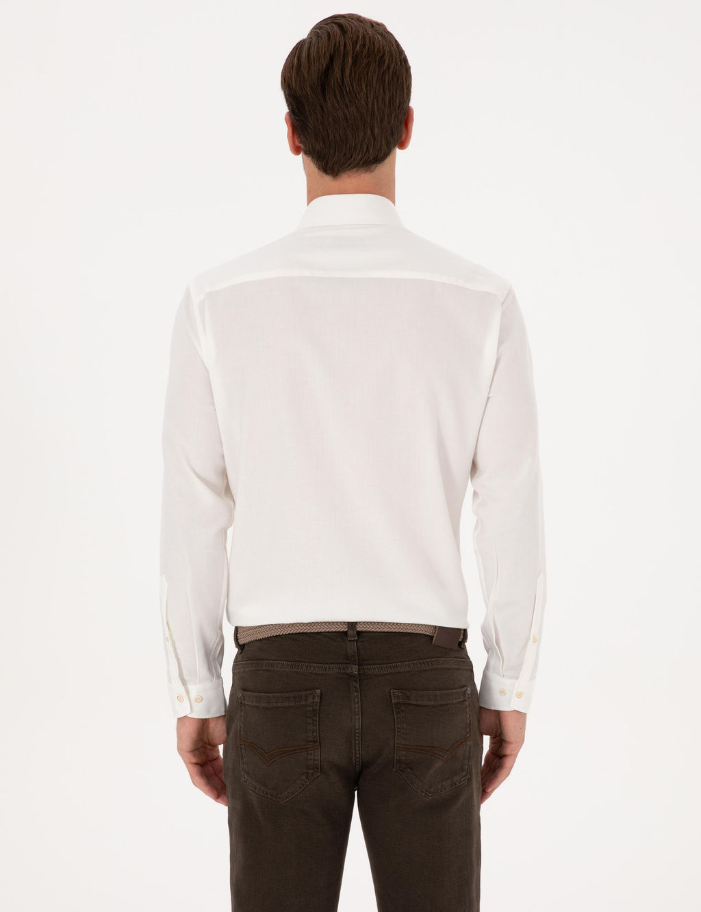 Beyaz Slim Fit Uzun Kollu G_mlek - Cacharel фото 5