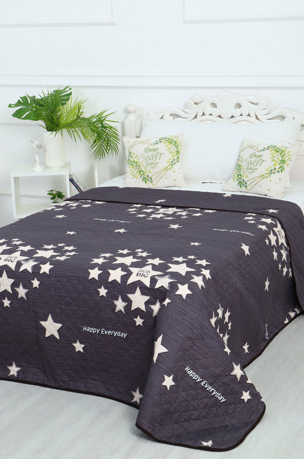 Покрывало-плед двухстороннее стеганое из полиэфирной ткани Полисатин Премиум 150Х212 N-Collection  фото 2