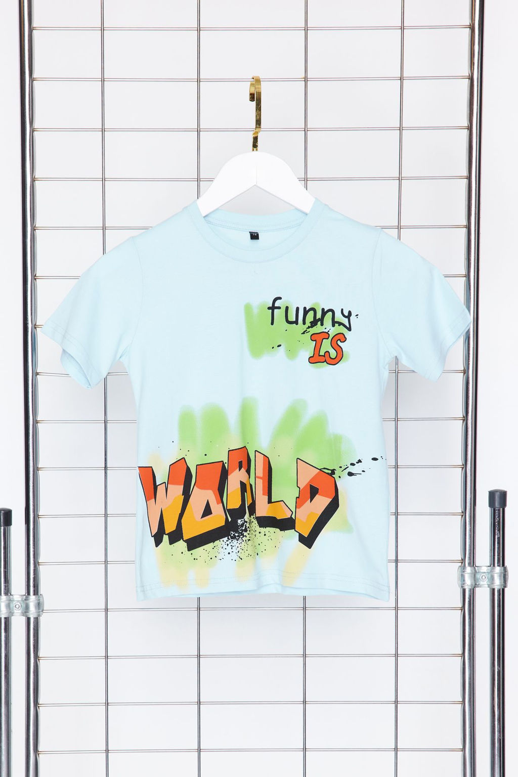 Bebe Mavi Erkek Cocuk %100 Pamuk Slogan Desenli Regular Kal?p K?sa Kol Orme T-Shirt TKDSS24TS00012 - Trendyolmilla фото 2