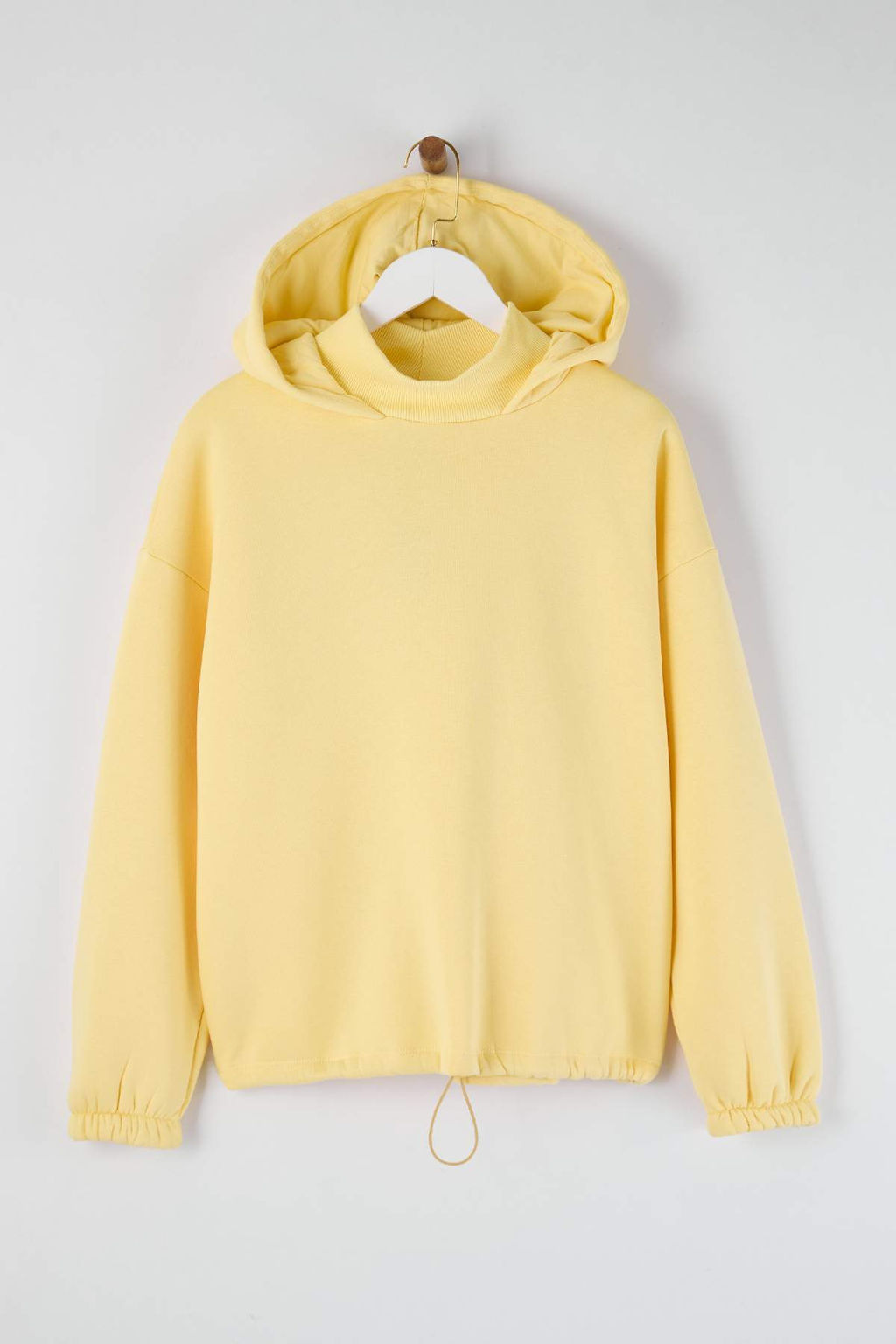 Antrasit Oversize/Genis Kal?p Kal?n Ici Polarl? Orme Sweatshirt TWOAW26SW00115 - Trendyolmilla фото 8