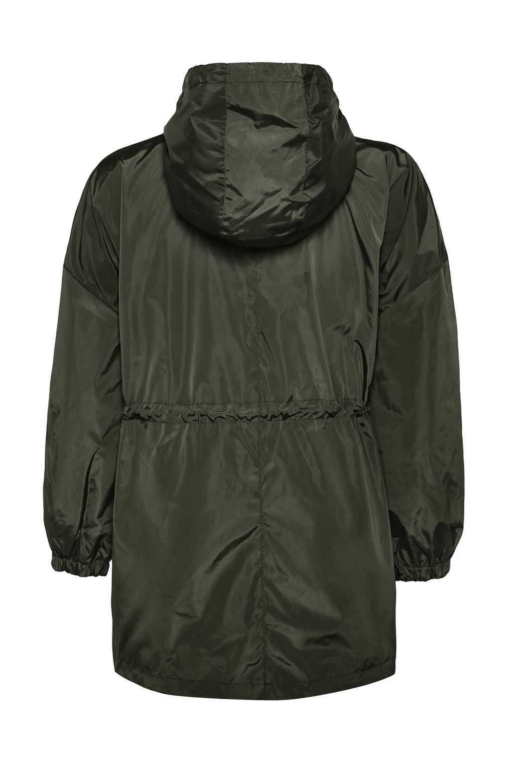 Haki Oversize Kapusonlu Su Gecirmez Yagmurluk Mont TWOAW24MO00160