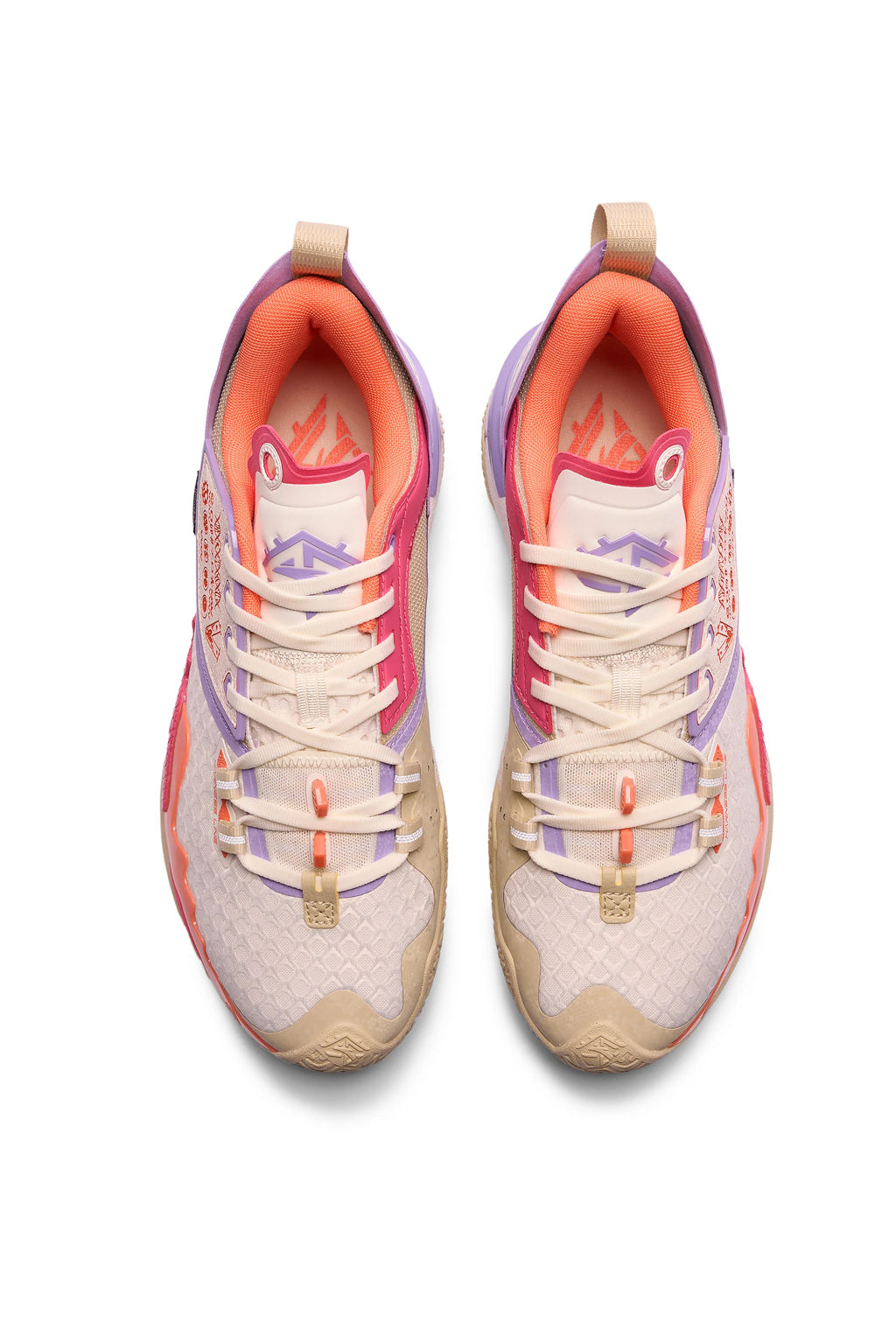 Кроссовки для баскетбола Бежевый/Бежевый/Фиолетовый - Anta фото 6