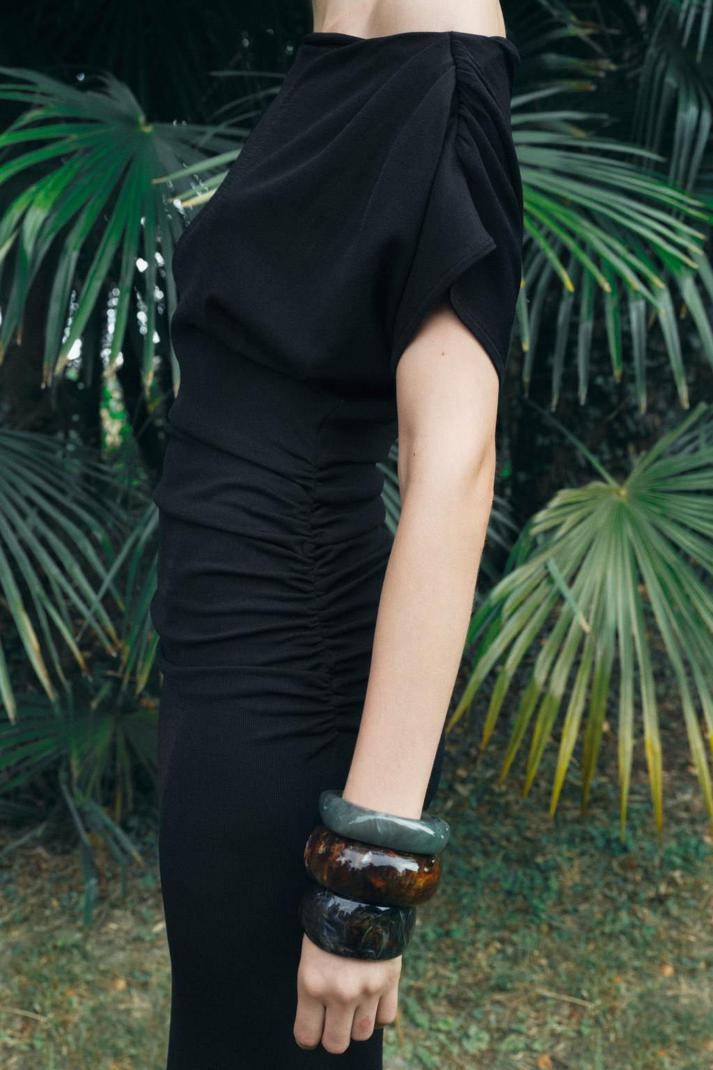 DRAPED KNIT DRESS - Zara фото 4