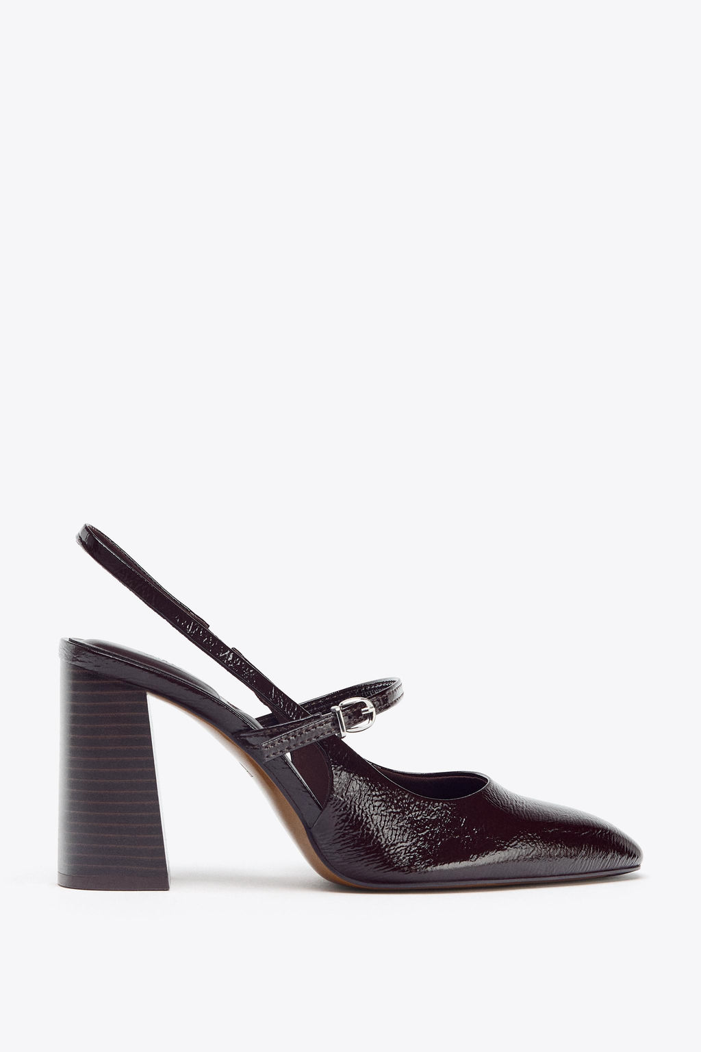 FAUX PATENT MARY JANE SLINGBACK HEELS - Zara фото 2