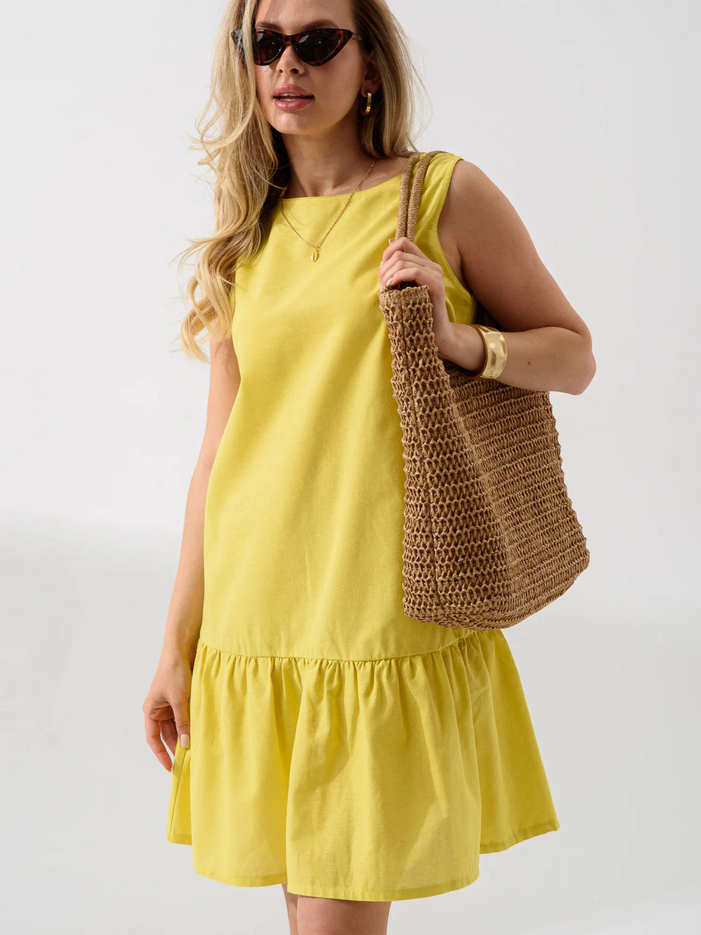 Платье Колокольчик хлопок со льном - Оптима фото 7