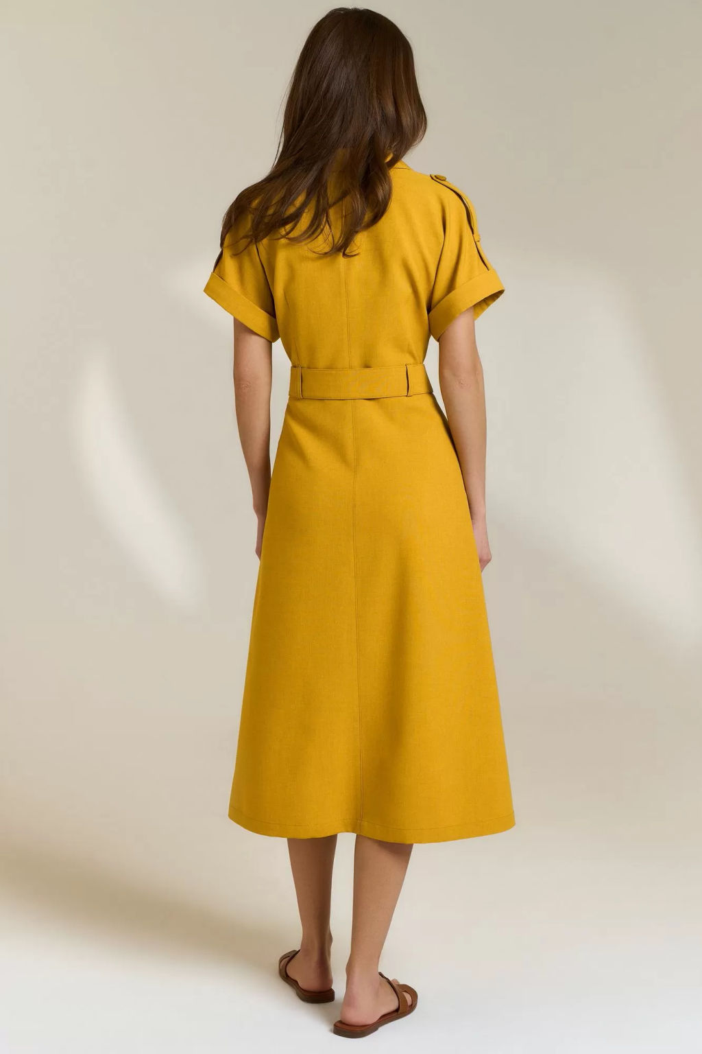 Платье 0832 горчичный - Diliafashion фото 2