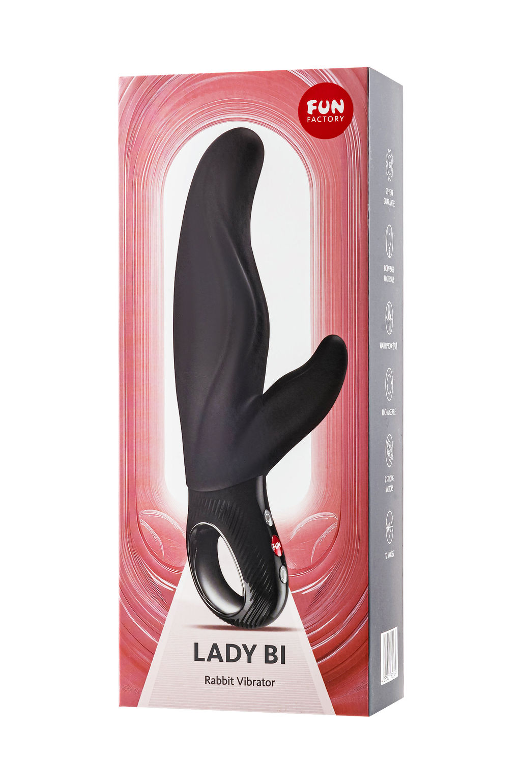 Вибратор кролик Fun Factory LADY BI, силикон, черный, 22 см