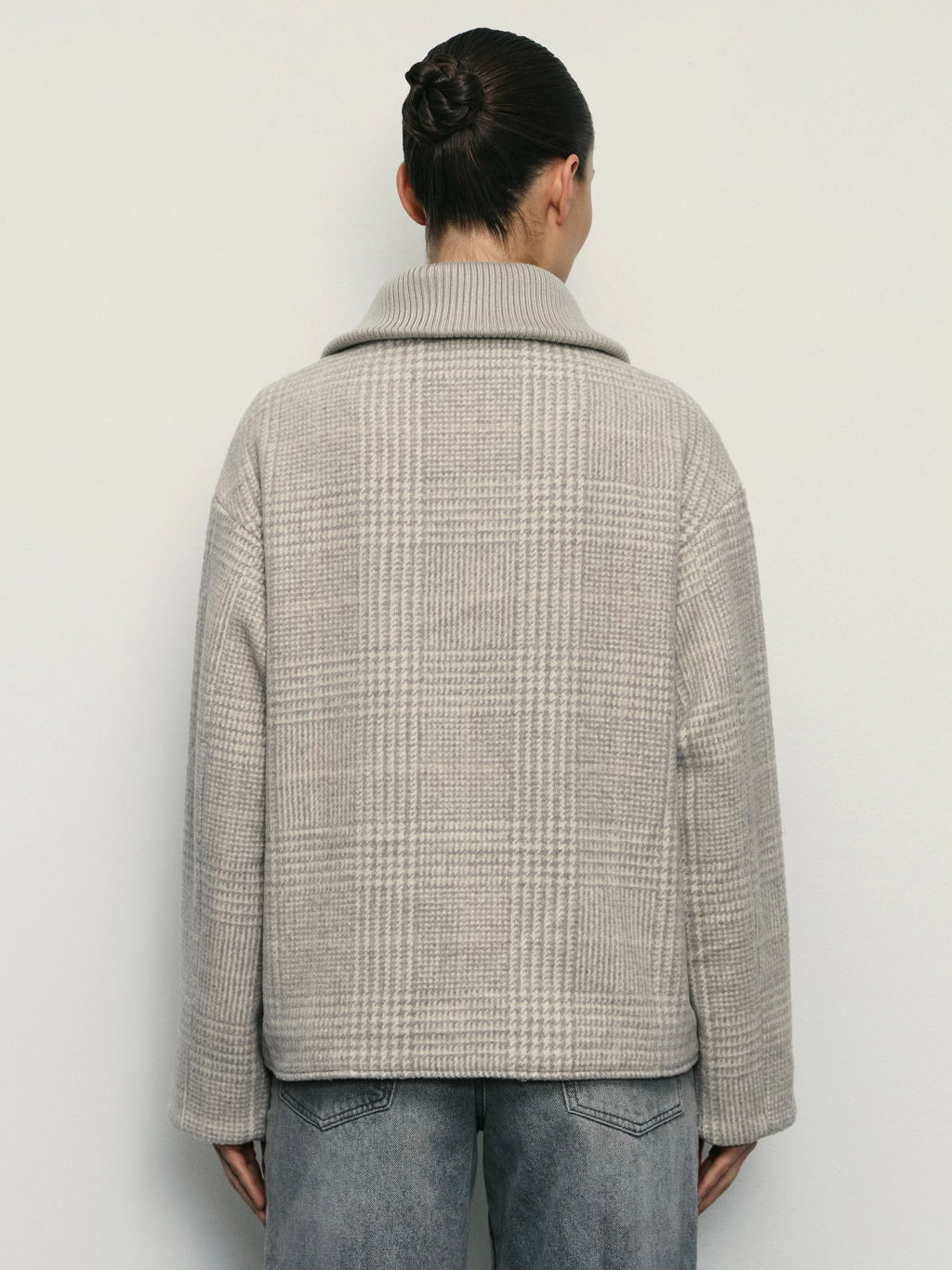 Полупальто с вязаным воротником / Zarina  фото 5