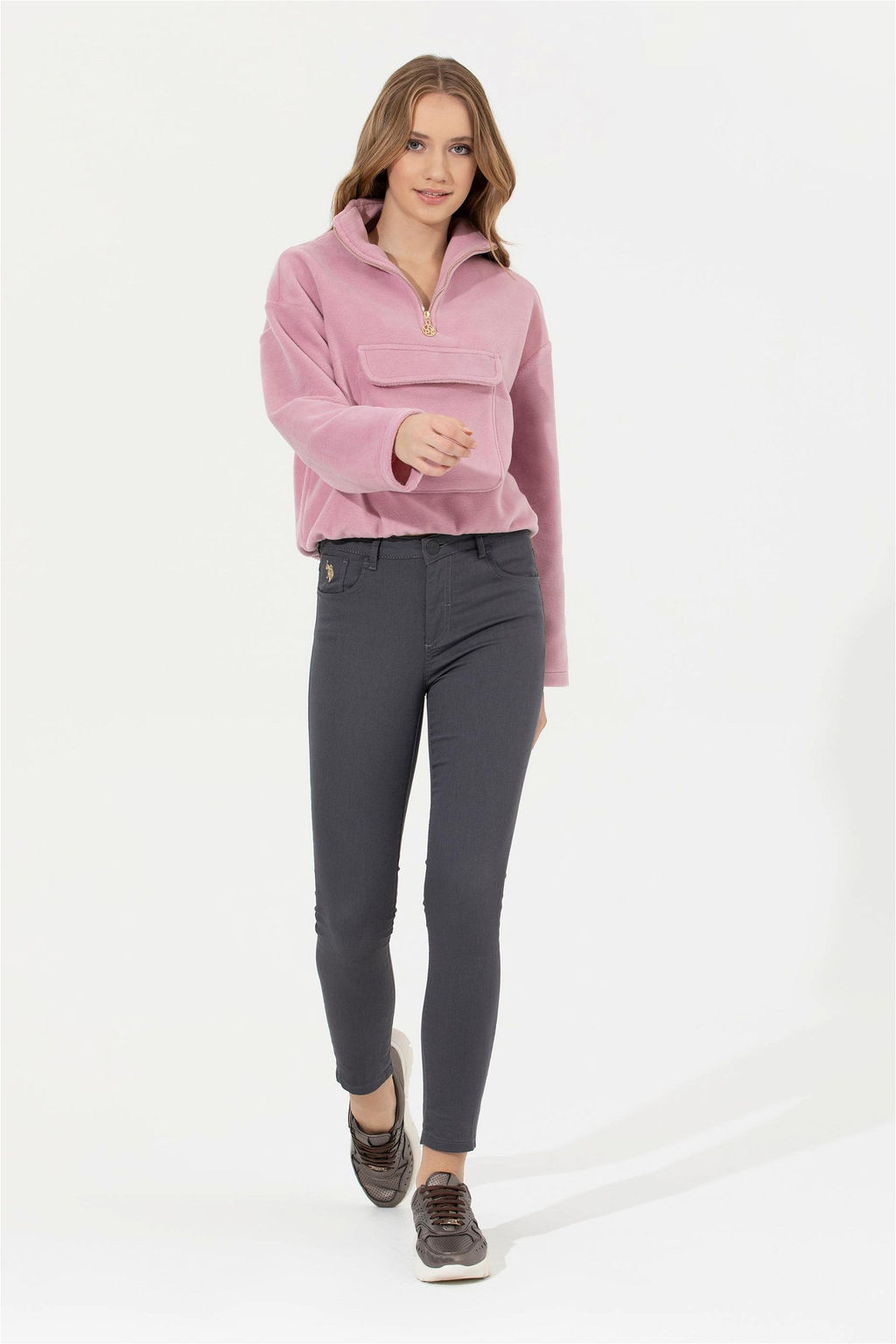 Женские спортивные брюки антрацитового цвета - U.s. polo assn фото 8