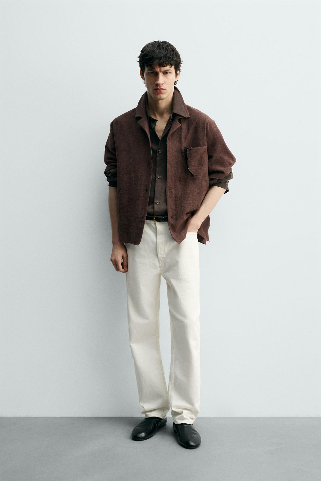 RELAXED FIT JACQUARD SHIRT - Zara фото 9