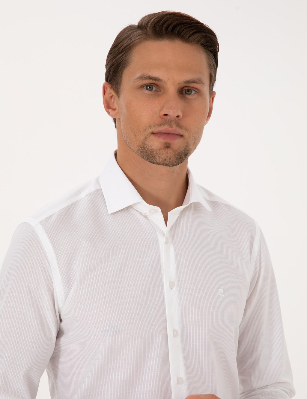 Рубашка Pierre Cardin Slim Fit белая