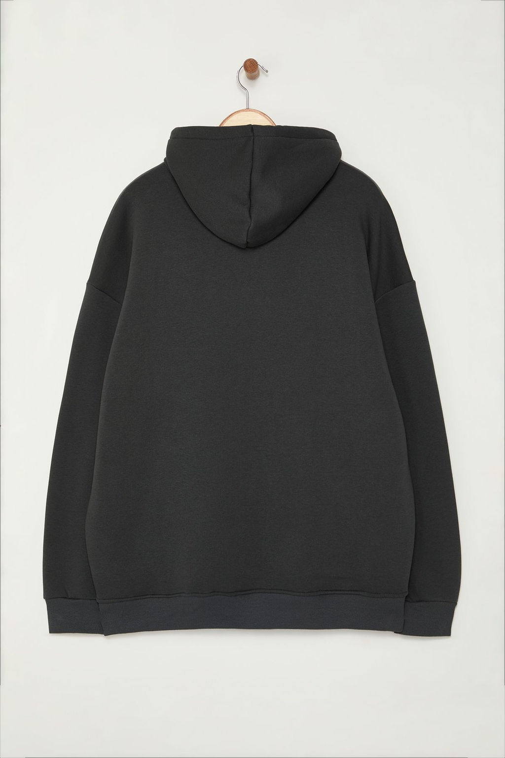 TRENDYOL MAN Buyuk Beden Antrasit Oversize/Genis Kesim Ici Polar/S?cak Tutan Nak?sl? Sweatshirt TMNAW25AO00057 - Trendyolmilla фото 4