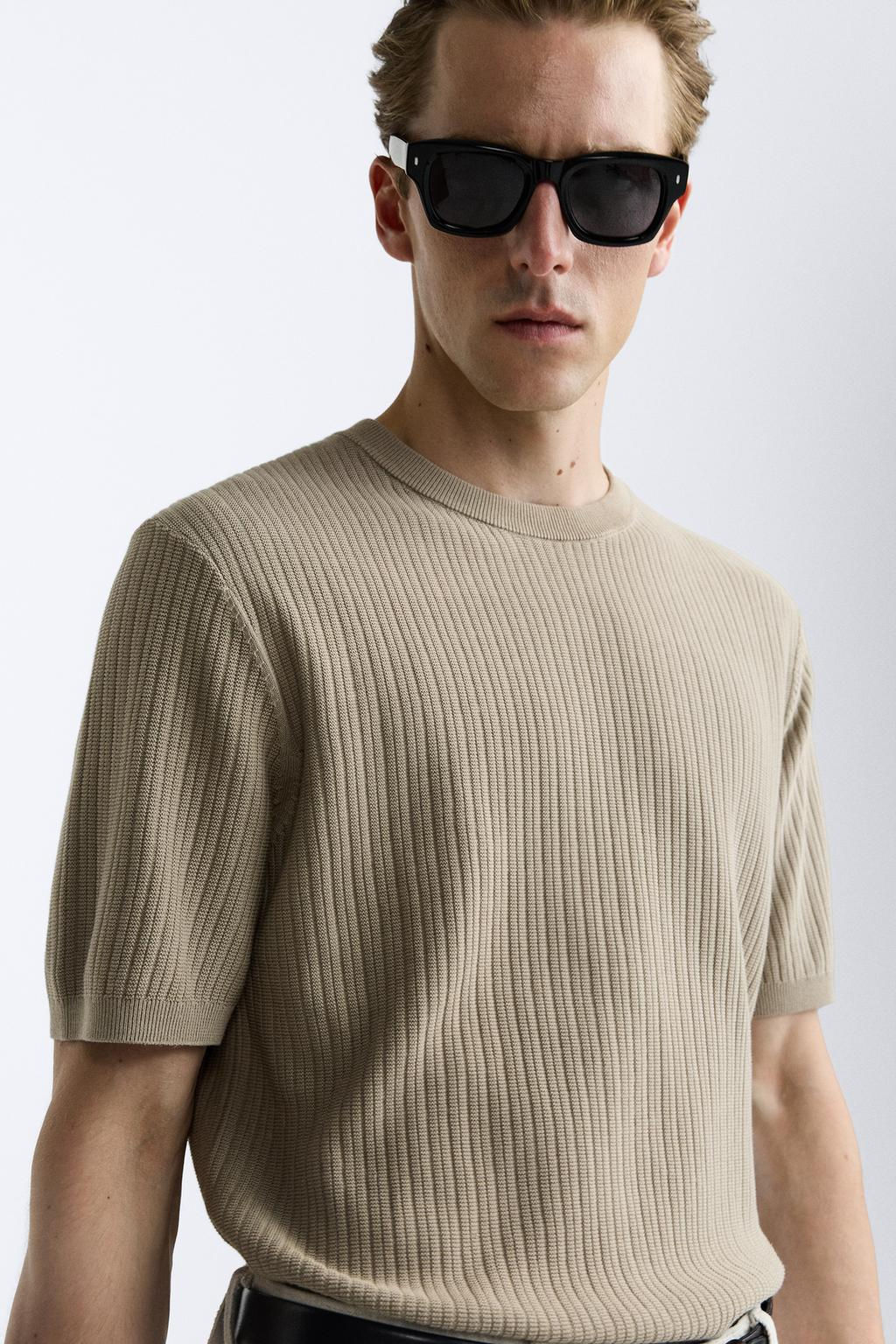 RIBBED KNIT T-SHIRT - Zara фото 6