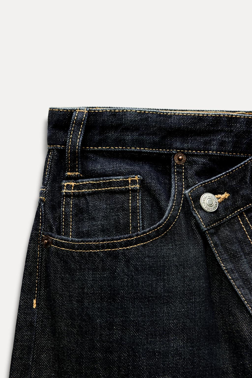 HIGH-WAIST TRF WIDE-LEG JEANS WITH CROSSOVER WAISTBAND - Zara фото 30