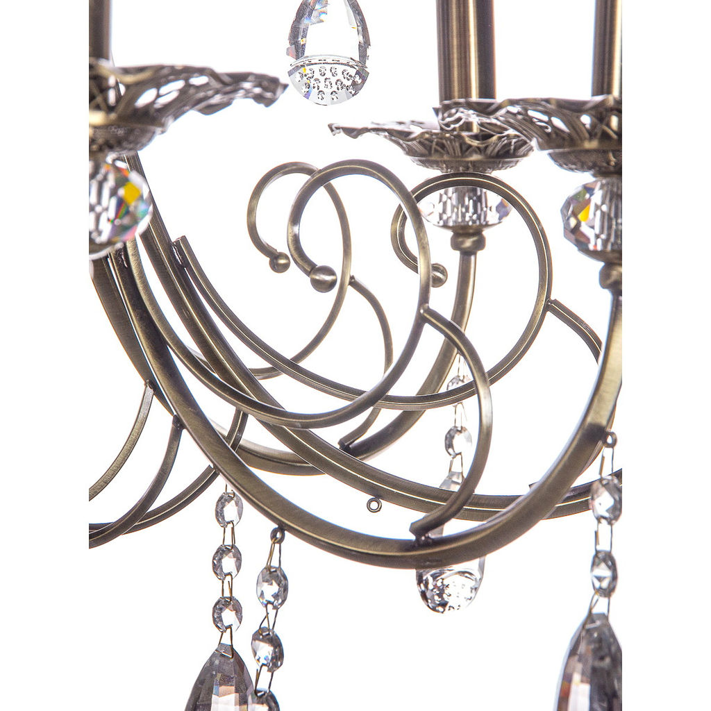 Люстра подвесная в стиле барокко "Arca" 8*40Вт Е14 29-P8504/GB золото