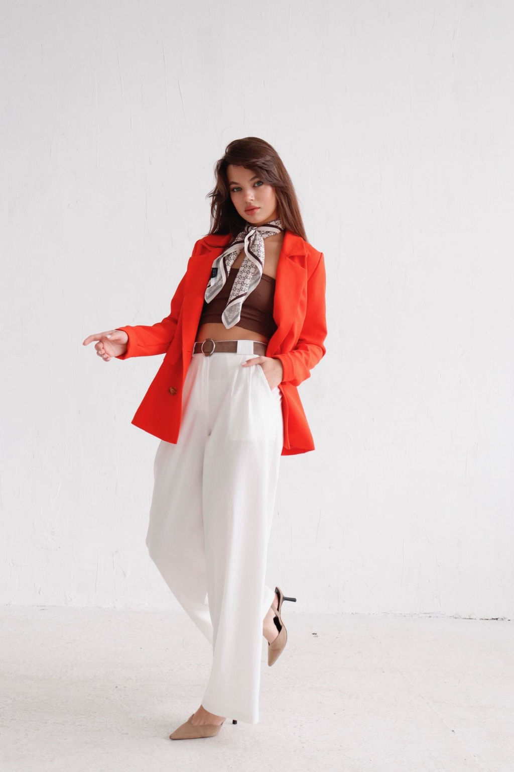 12628 Двубортный жакет красно-оранжевый - Martichelli фото 23