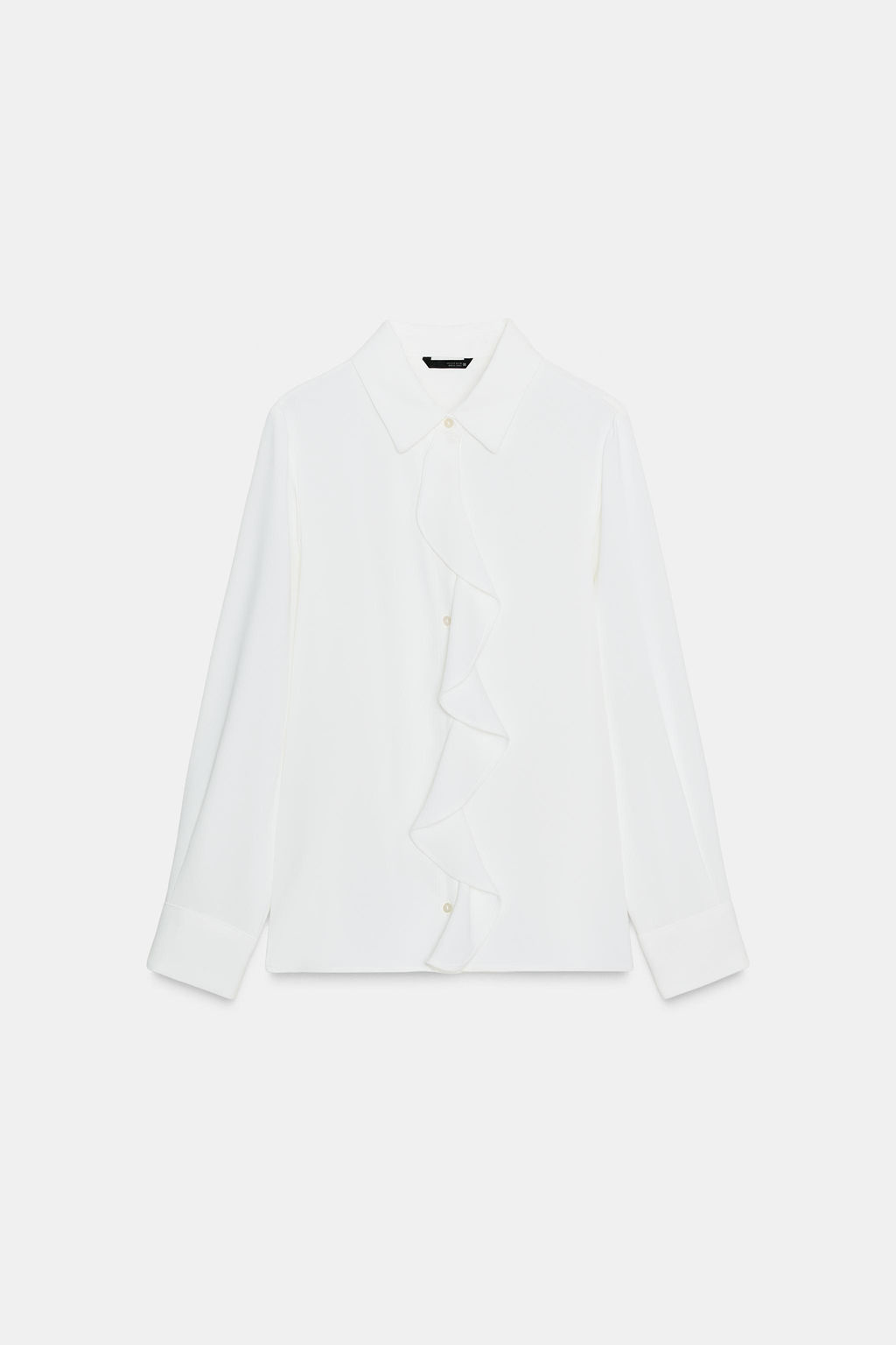 CREPE SHIRT WITH RUFFLE - Zara фото 5