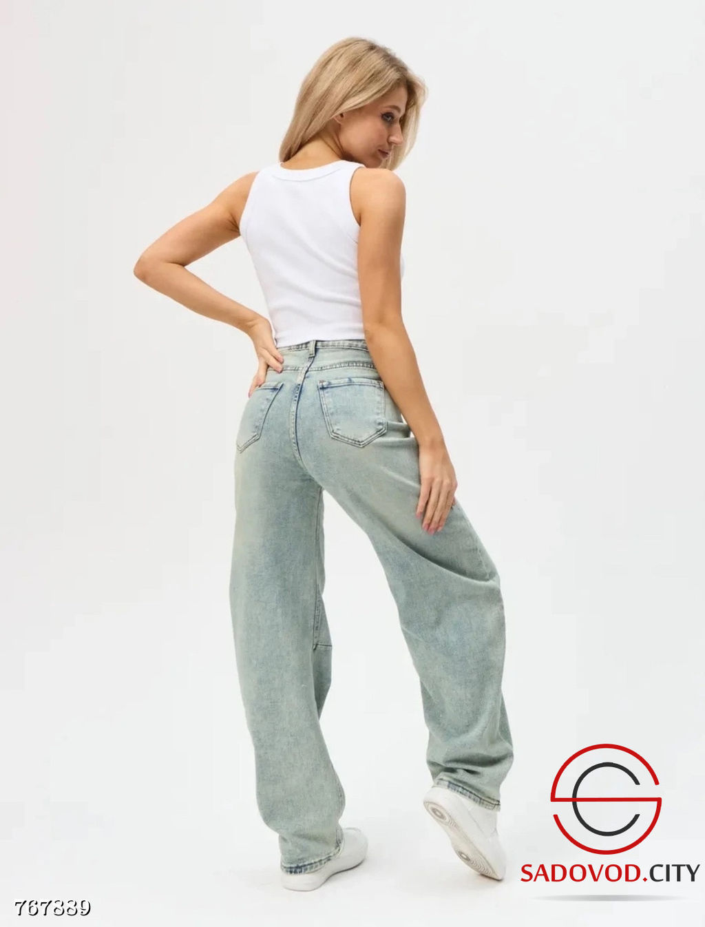 Джинсы багги стрейч женские - Bruno фото 3