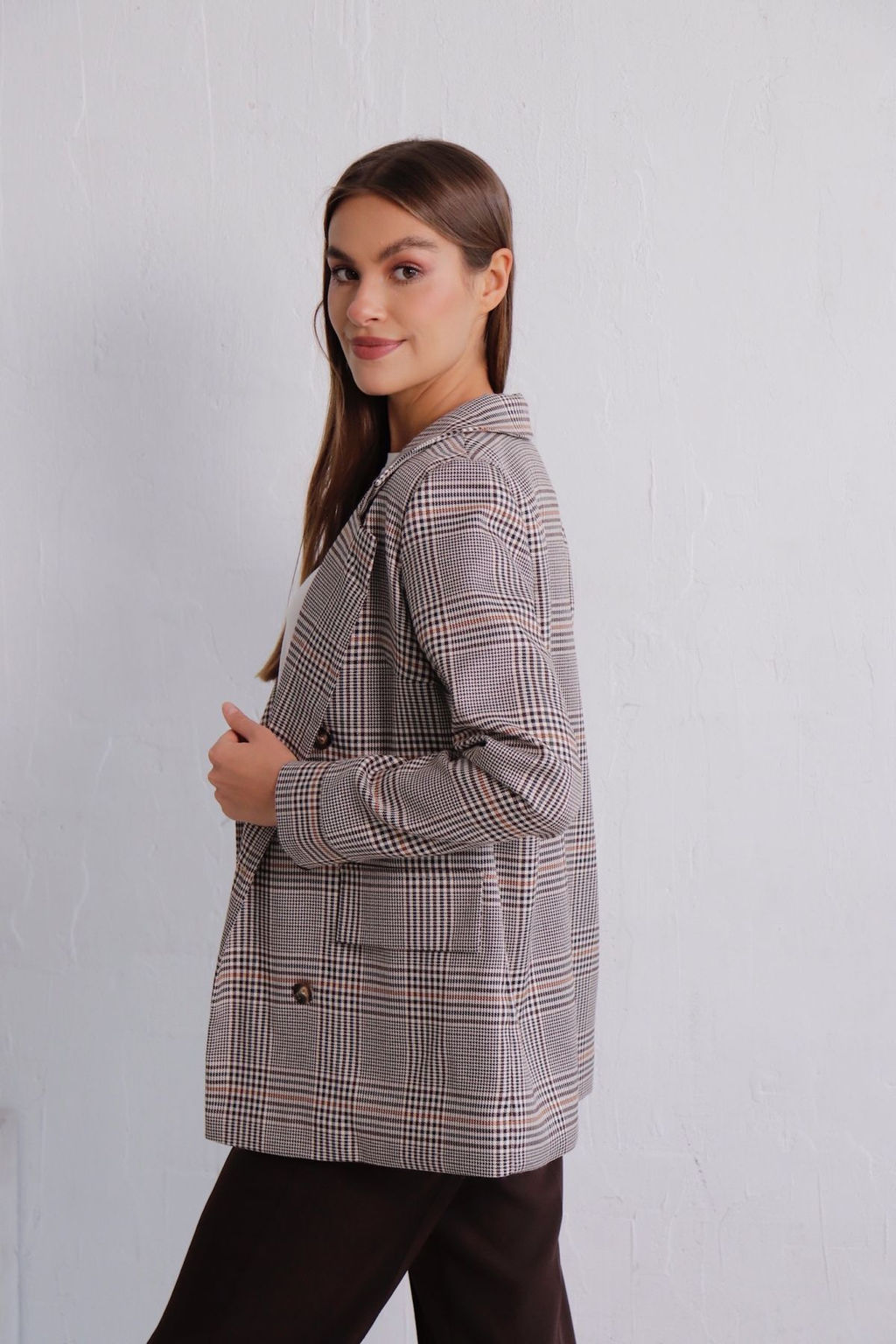 11827 Жакет двубортный в клетку - Martichelli фото 12