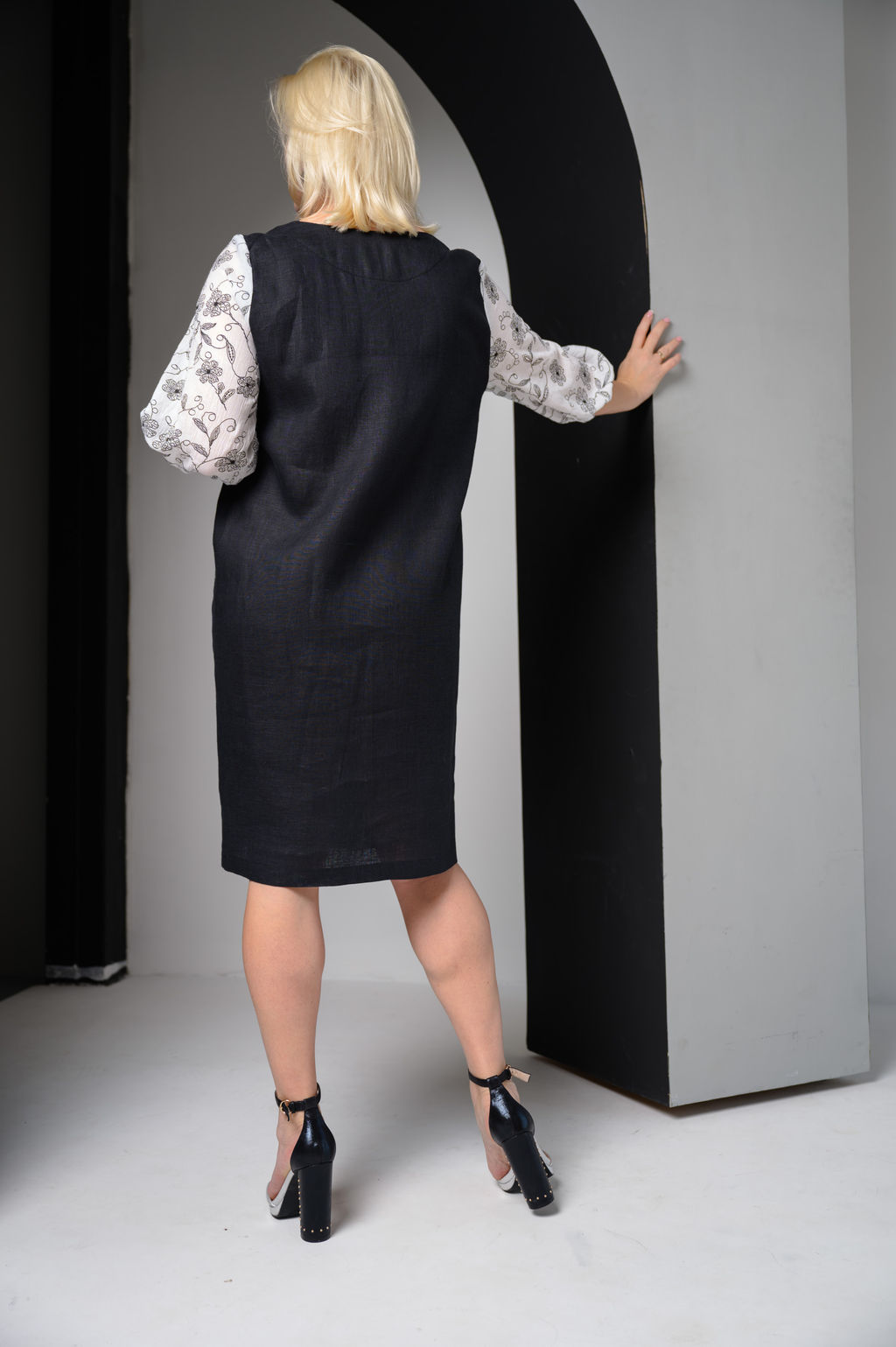 100% ЛЁН Платье футляр - Новый лен фото 5