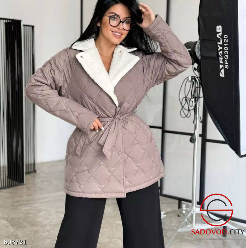 куртка женская с поясом в комплекте - Bruno фото 3