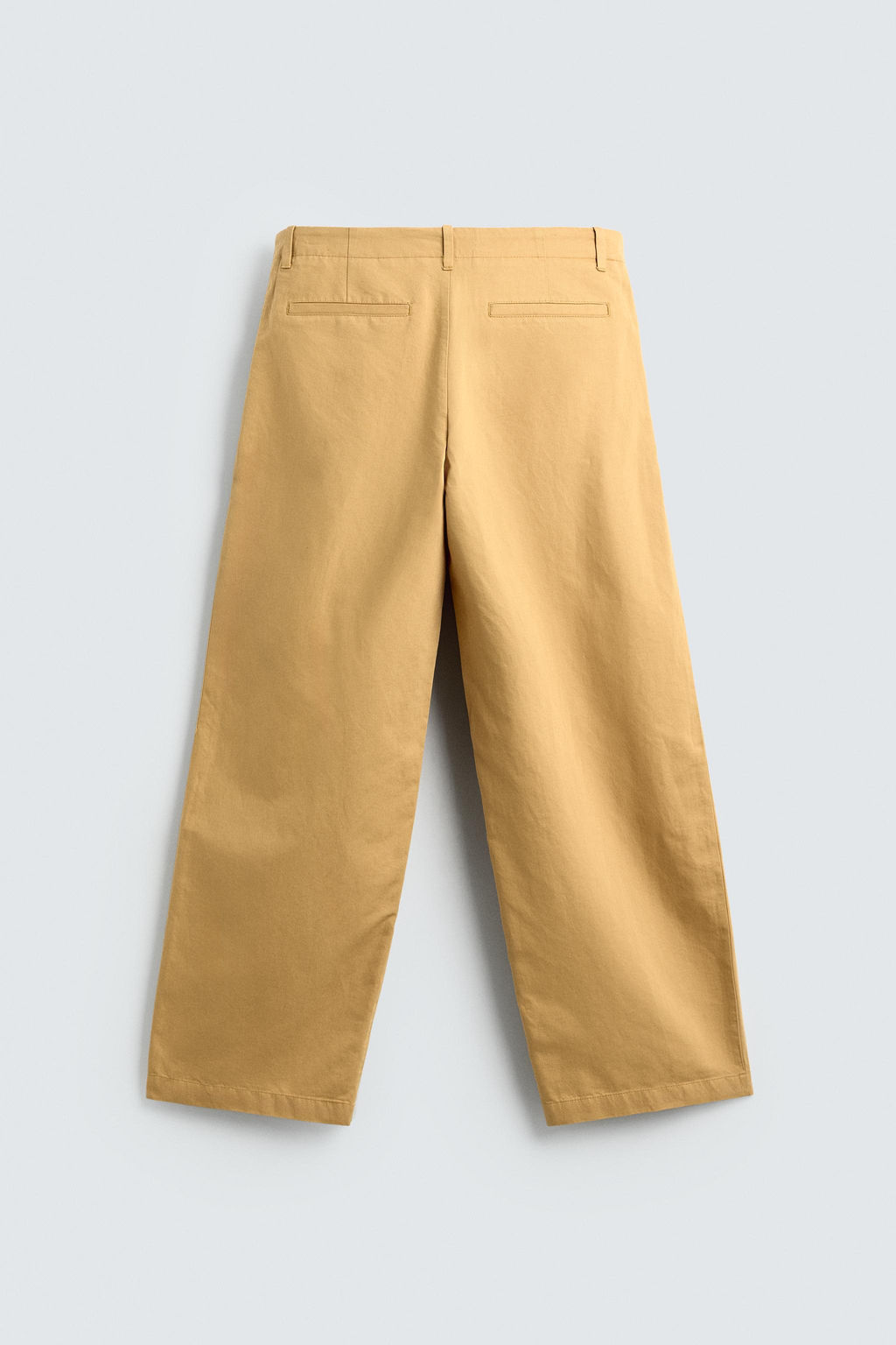 PANTAL?N CHINO STRAIGHT FIT ALGOD?N - LINO / Beige - Zara фото 8